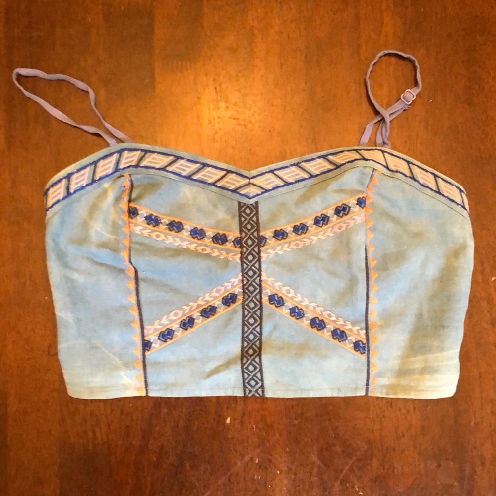 Embroidered Crop Top